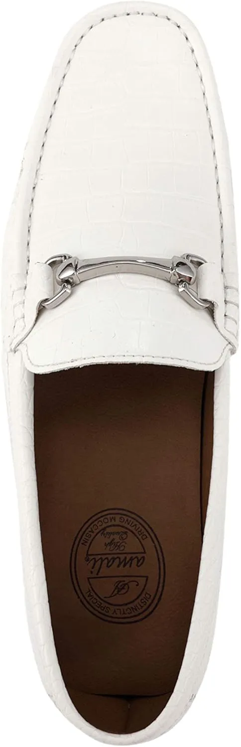 Amali Cola - Driving Moccasins for Men – Mens Slip On Loafers, Moccasins, Slip-on Dress Shoes - Driving Loafers with Matching Color Bit