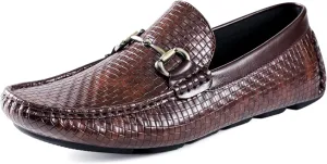 Amali Cola - Driving Moccasins for Men – Mens Slip On Loafers, Moccasins, Slip-on Dress Shoes - Driving Loafers with Matching Color Bit