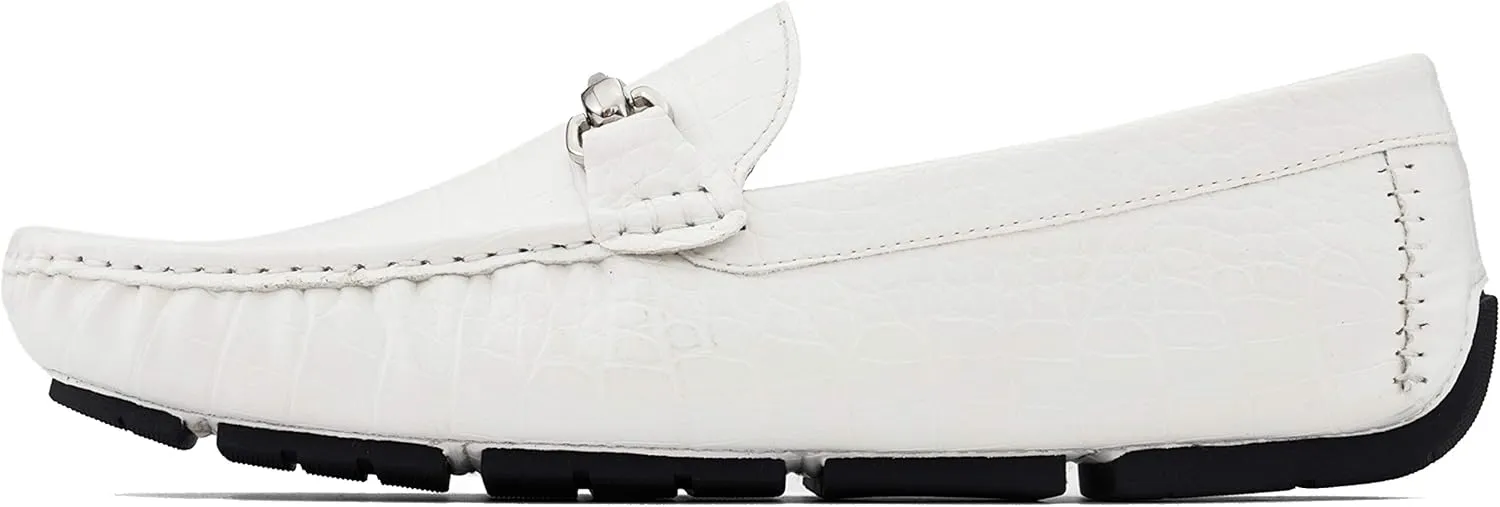 Amali Cola - Driving Moccasins for Men – Mens Slip On Loafers, Moccasins, Slip-on Dress Shoes - Driving Loafers with Matching Color Bit