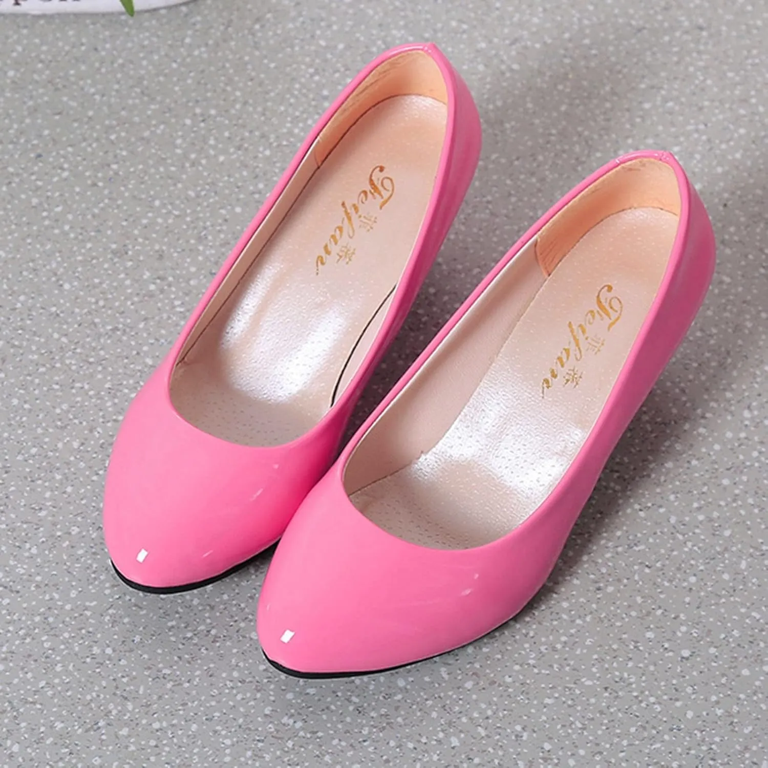 AMDBEL Ballet Flats Shoes for Women Dressy, Women's Slingback Leather Slingback Flats Pointed Toe Pumps Comfort Heeled Sandal