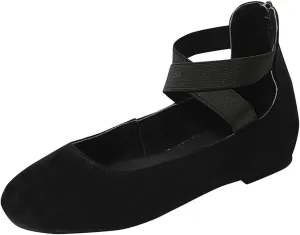 AMDBEL Ballet Flats with Arch Support Womens Pointy Toe Flat Shoes Suede Dress Shoes Wear to Work Slip On Moccasins, Shoes for Women Sandals Dressy, Ballet Flats Shoes for Women 2024