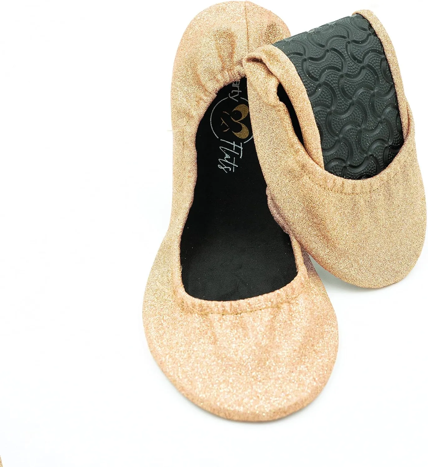 Ballet Slippers for Women | Foldable Ballerina Shoes for Purse with Heels Bag and Hair Bow | Comfortable for Travel Concert, Stylish Evening Dress | Stretchy for Wide Width and Narrow Feet