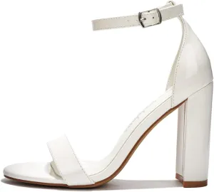 Cape Robbin Athens Open Toe Buckle Closure Block Heels (Athens)