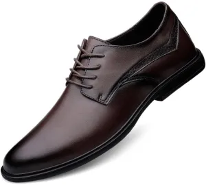 Classic Men's Leather Dress Shoes Men Lace-up Formal Oxfords Shoes Breathable Wingtip Brogue Shoes