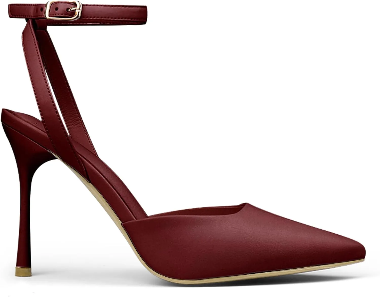 Closed Toe Ankle Strap Heels Women Pointed Toe Slingback Stiletto Heel Dress Pumps Shoes Party Wedding Sexy Heeled Sandals