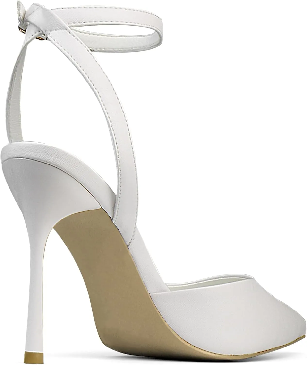 Closed Toe Ankle Strap Heels Women Pointed Toe Slingback Stiletto Heel Dress Pumps Shoes Party Wedding Sexy Heeled Sandals