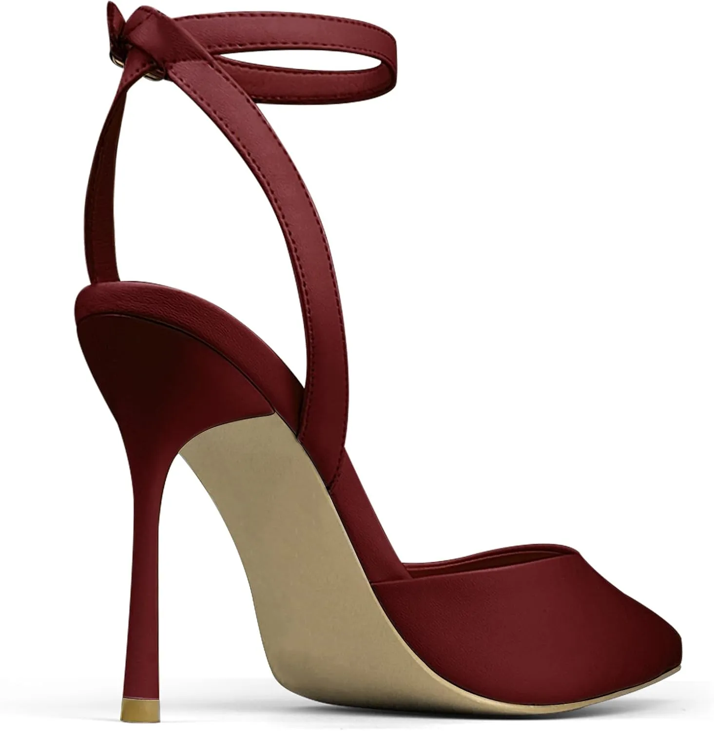 Closed Toe Ankle Strap Heels Women Pointed Toe Slingback Stiletto Heel Dress Pumps Shoes Party Wedding Sexy Heeled Sandals