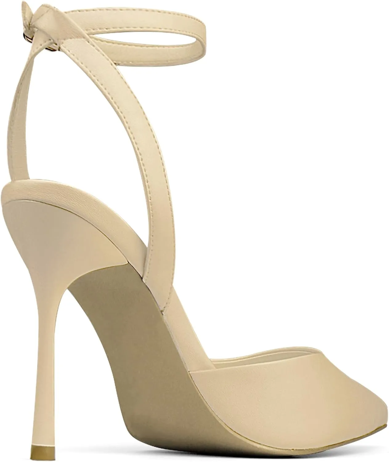 Closed Toe Ankle Strap Heels Women Pointed Toe Slingback Stiletto Heel Dress Pumps Shoes Party Wedding Sexy Heeled Sandals