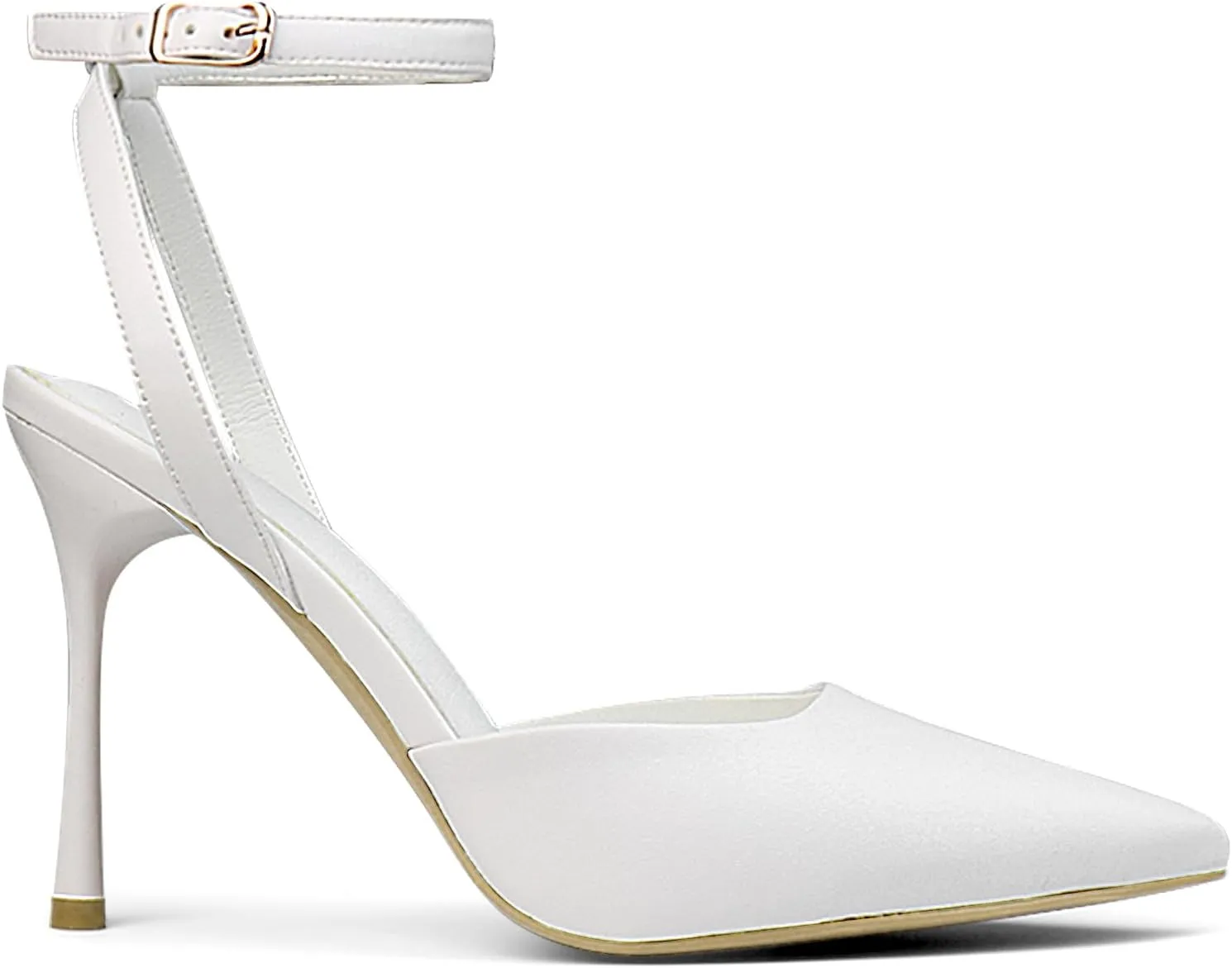 Closed Toe Ankle Strap Heels Women Pointed Toe Slingback Stiletto Heel Dress Pumps Shoes Party Wedding Sexy Heeled Sandals