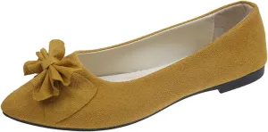 Flat Shoes for Women Dressy Comfortable Flat Mary Jane Shoe Womens Flats with Bowknot Pointed Toe Shoes for Women