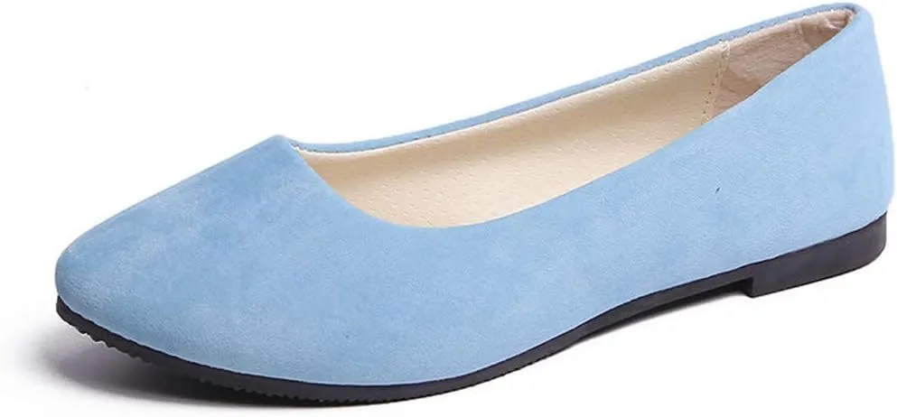 Flat Shoes for Women Slip On Comfortable Walking Ballerina Shoes Ladies Cute Ballet Flats Pumps Low Wedge Dolly Shoes