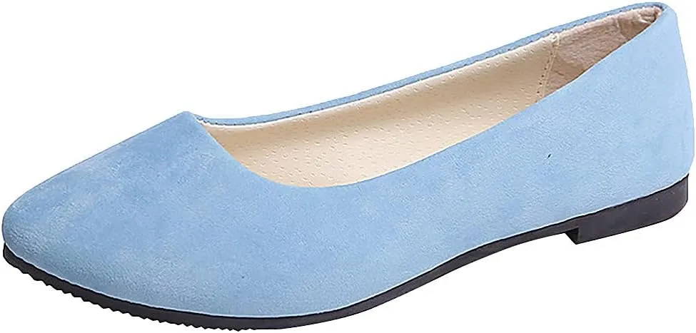 Flat Shoes for Women Slip On Comfortable Walking Ballerina Shoes Ladies Cute Ballet Flats Pumps Low Wedge Dolly Shoes
