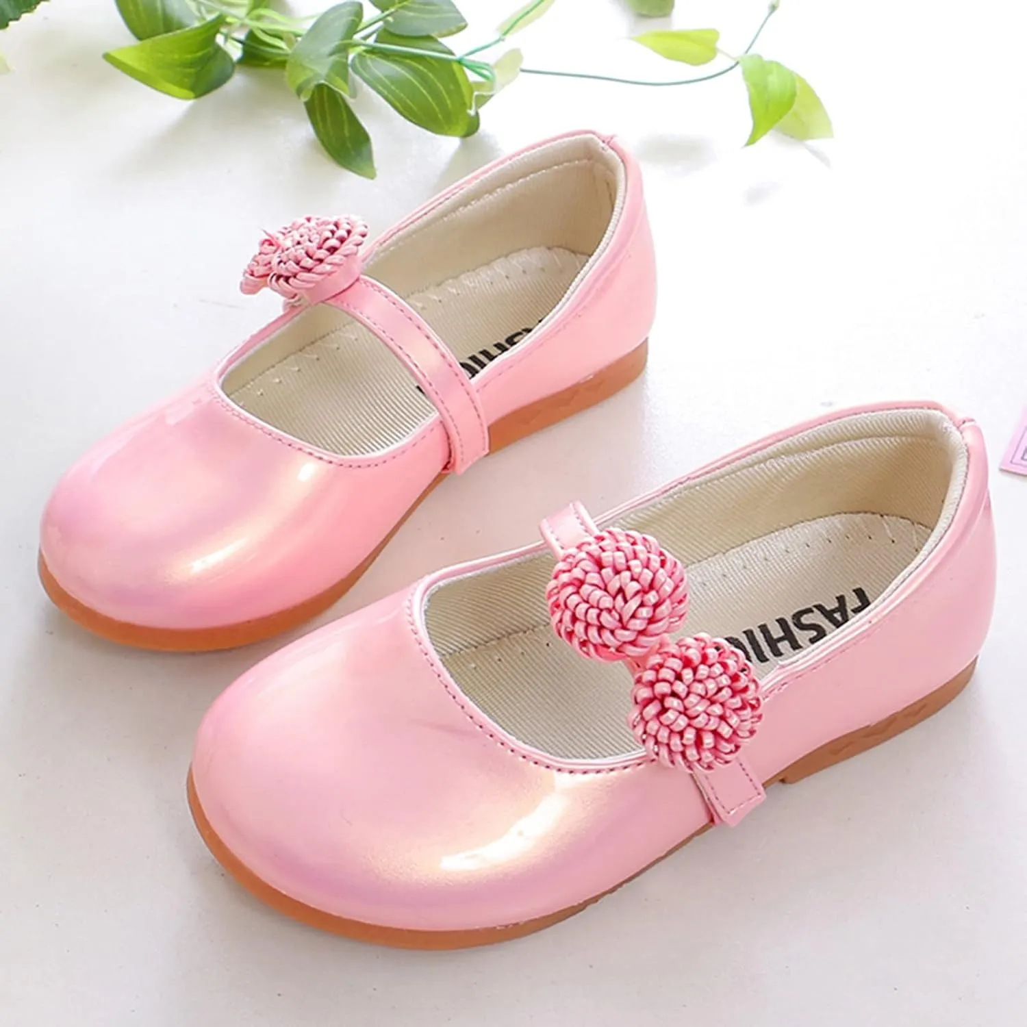 Girls Dress Shoes, Mary Jane Shoes for Girls, Wedding Party Flower Girl School Uniform Shoes Ballet Flats