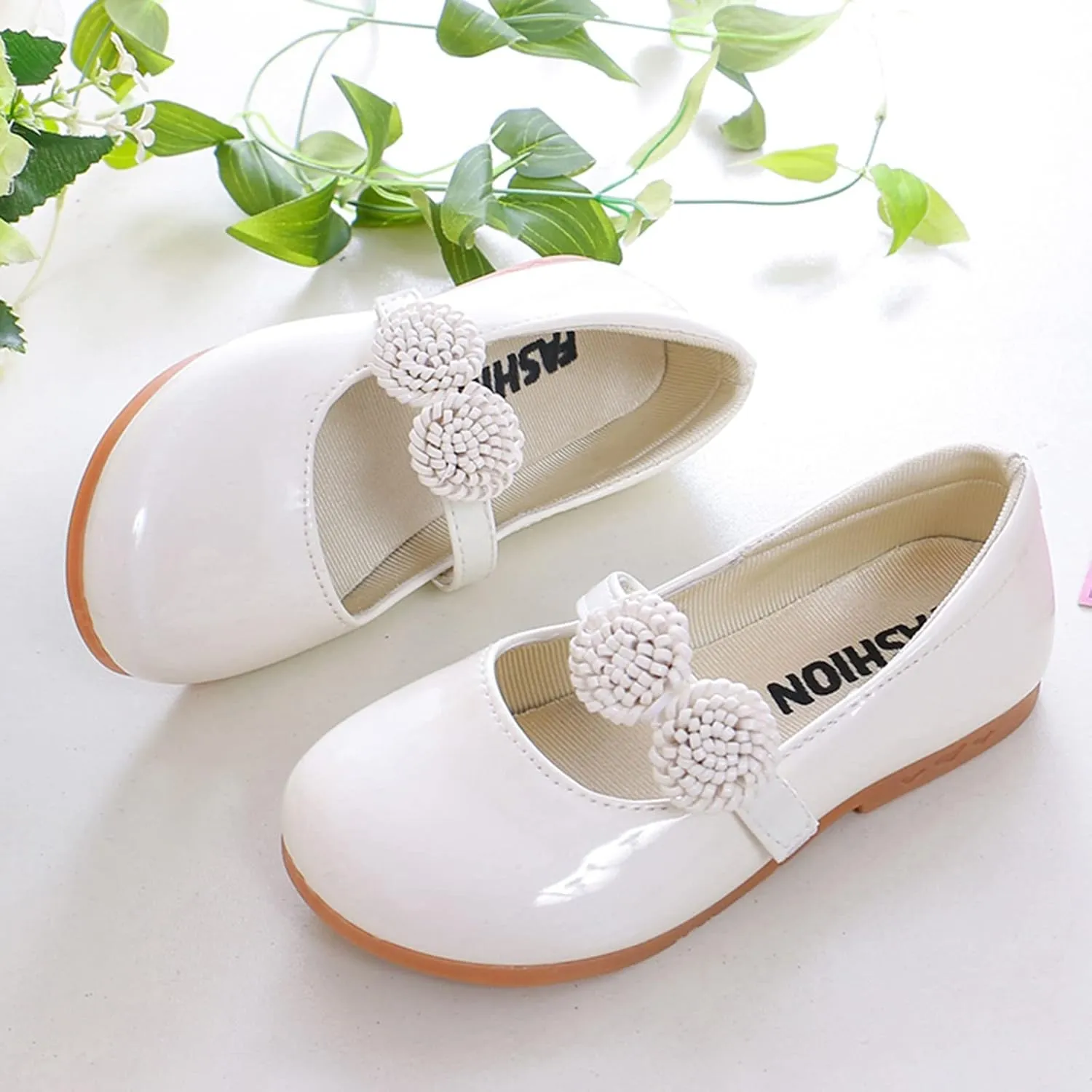 Girls Dress Shoes, Mary Jane Shoes for Girls, Wedding Party Flower Girl School Uniform Shoes Ballet Flats
