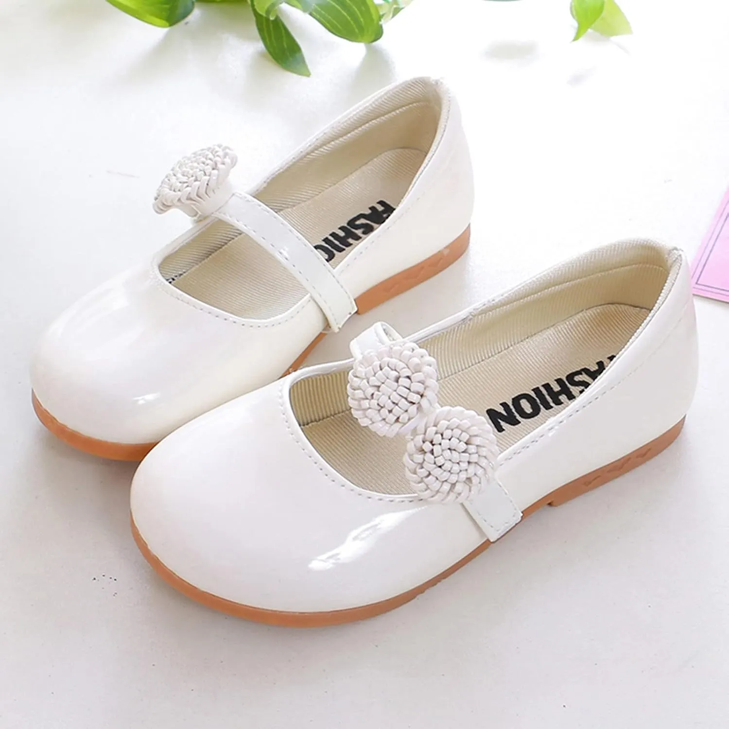 Girls Dress Shoes, Mary Jane Shoes for Girls, Wedding Party Flower Girl School Uniform Shoes Ballet Flats