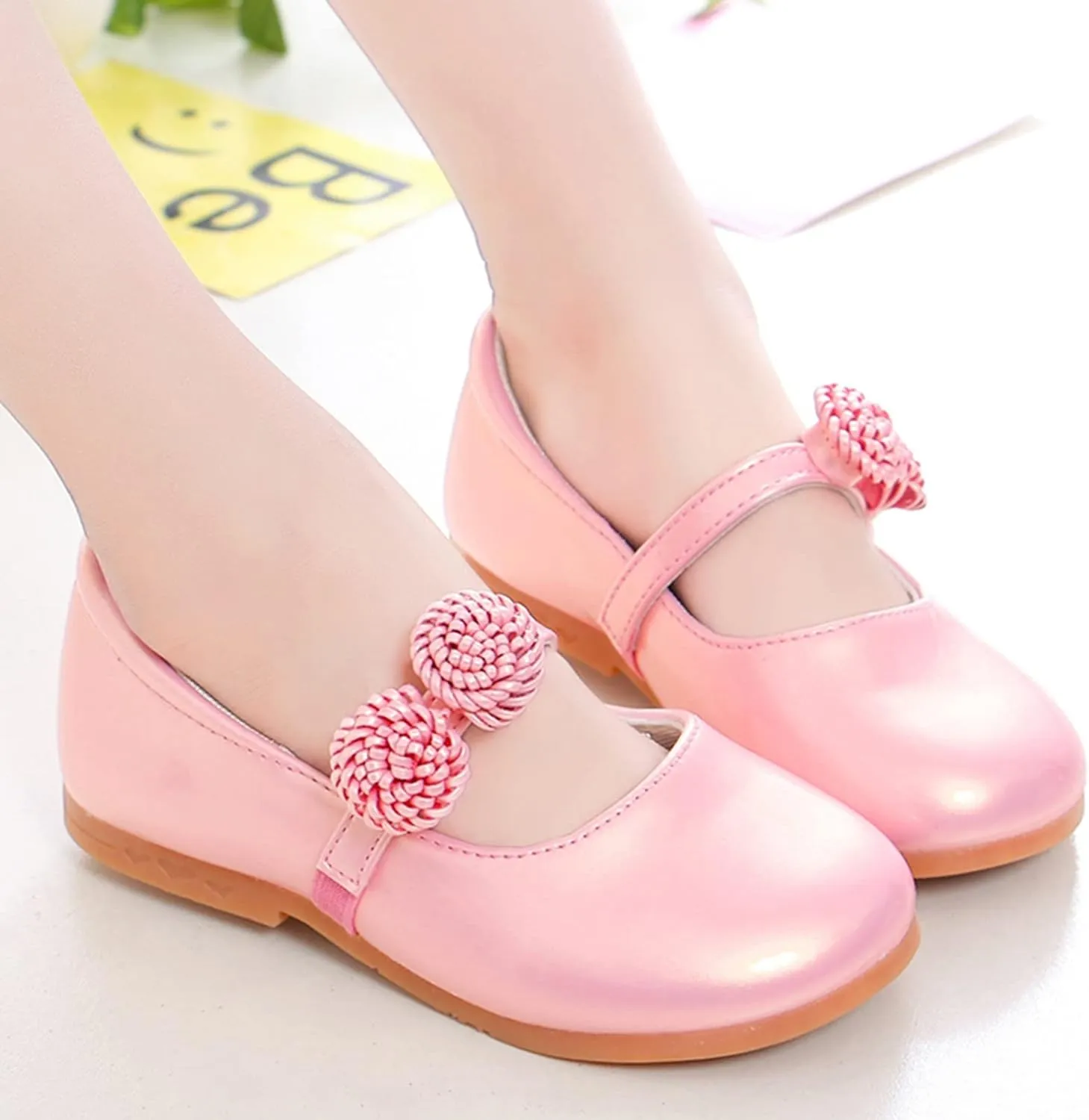 Girls Dress Shoes, Mary Jane Shoes for Girls, Wedding Party Flower Girl School Uniform Shoes Ballet Flats