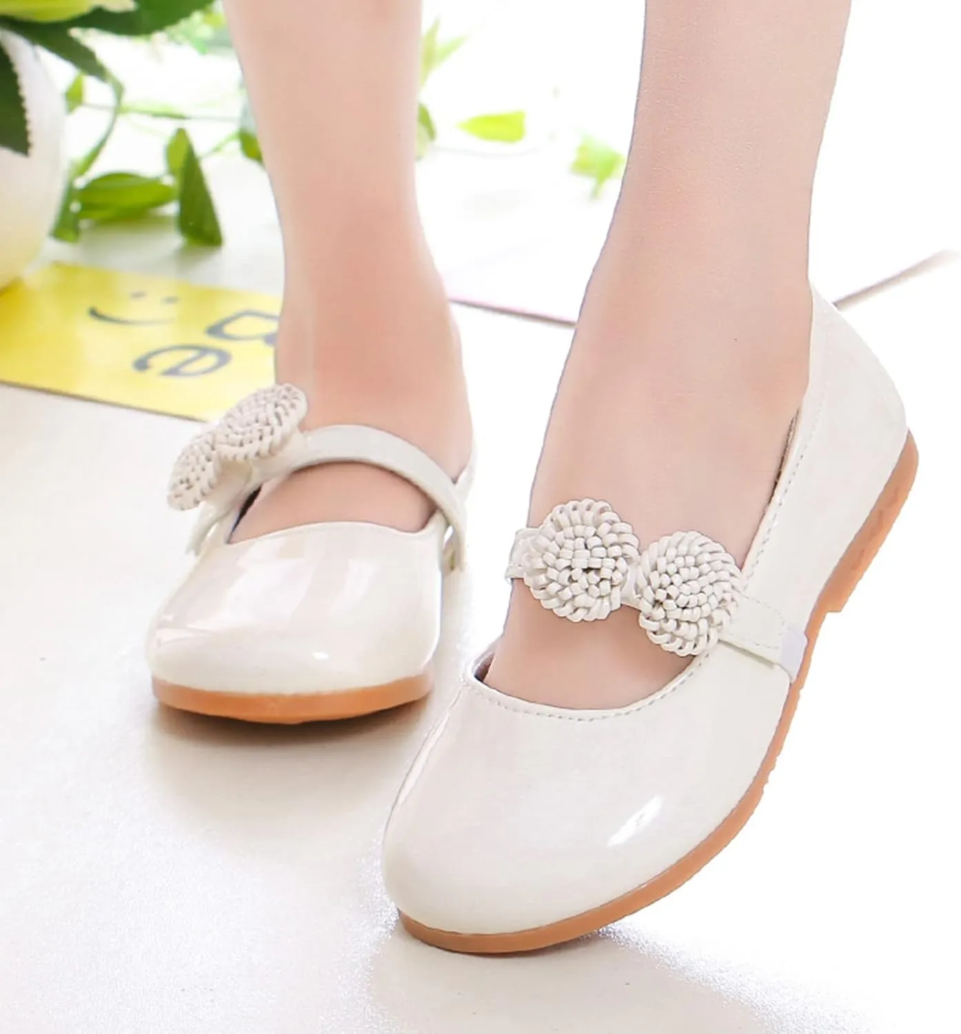 Girls Dress Shoes, Mary Jane Shoes for Girls, Wedding Party Flower Girl School Uniform Shoes Ballet Flats