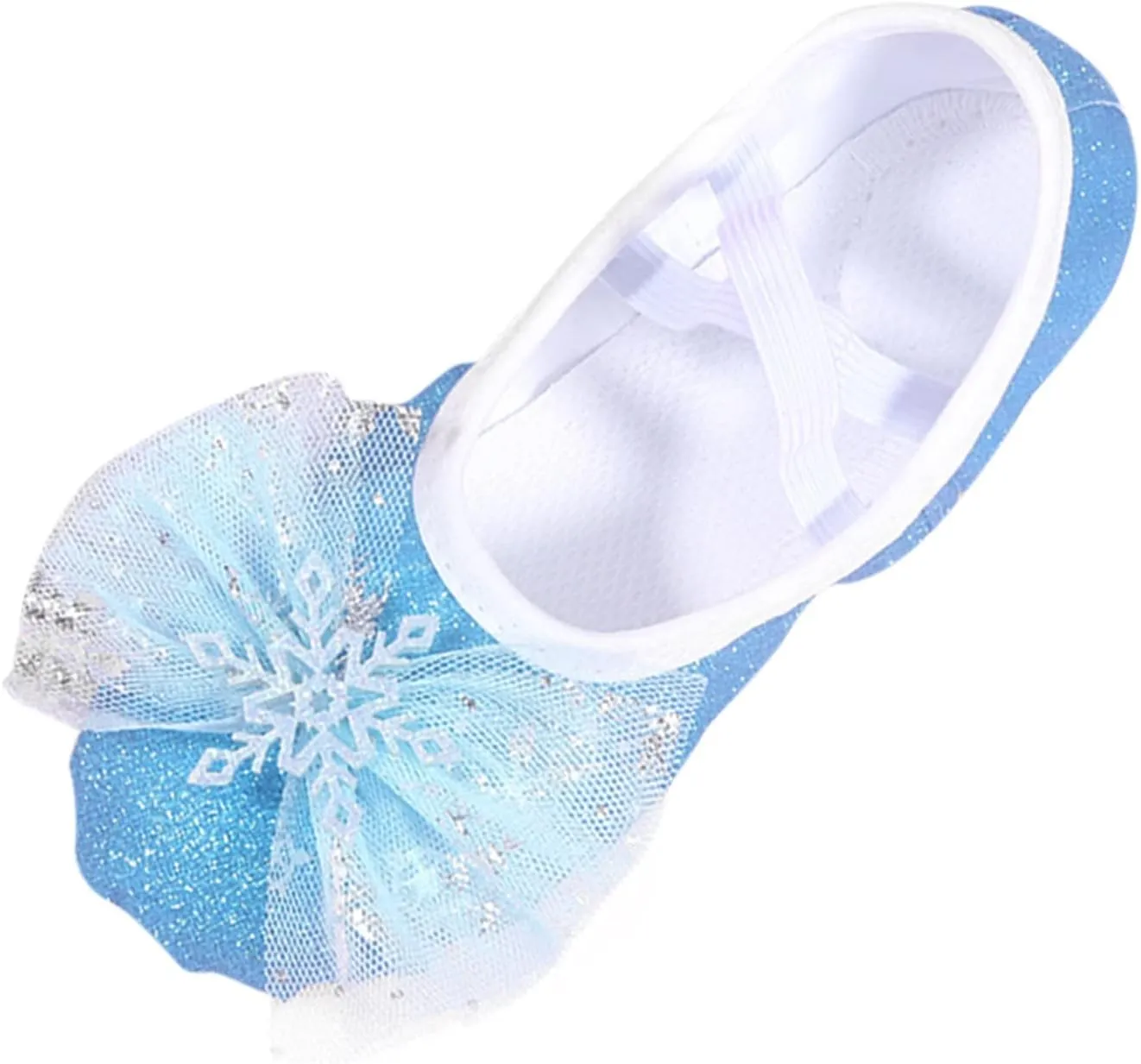 Girls Glitter Ballet Shoes Ballet Slipper with Bow Toddler Mary Jane Flat Shoes Ballerina Dress Shoes for Dance