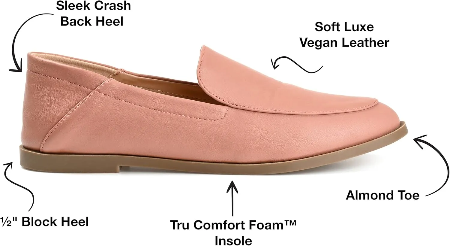 Journee Collection Womens Corinne Faux Leather Slip On Loafers