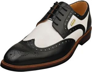 Laura Vita Andy Mens Brogue Shoes in Black White