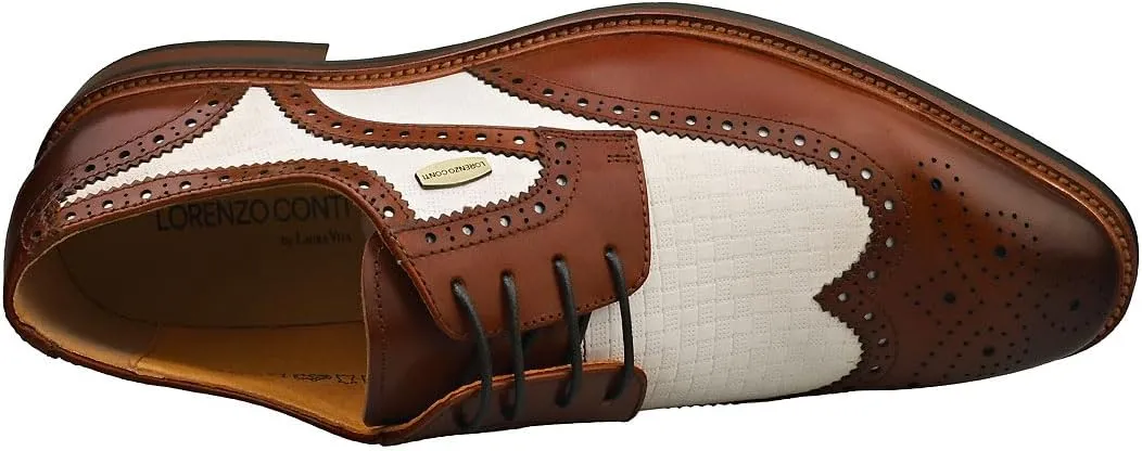 Laura Vita Andy Mens Brogue Shoes in Camel
