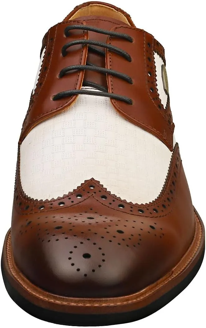 Laura Vita Andy Mens Brogue Shoes in Camel