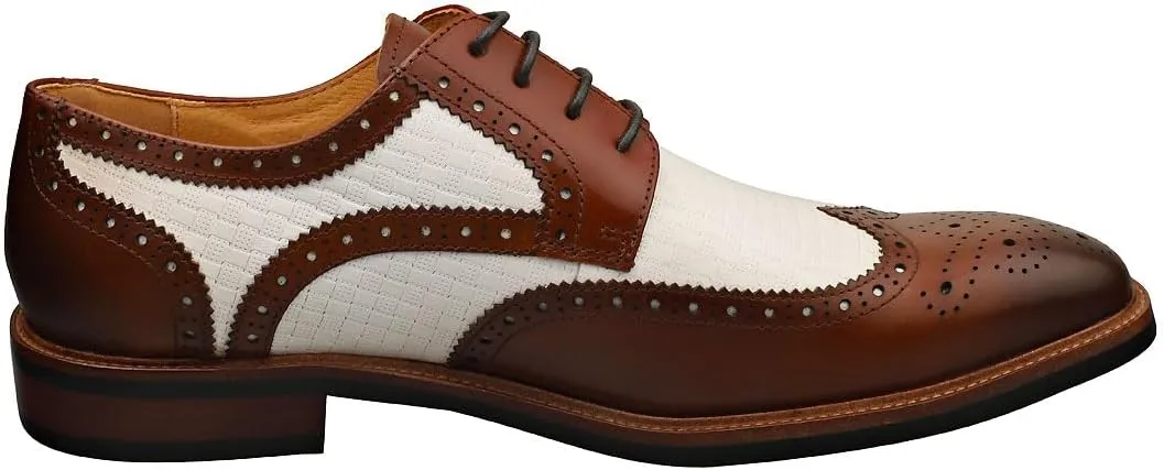 Laura Vita Andy Mens Brogue Shoes in Camel