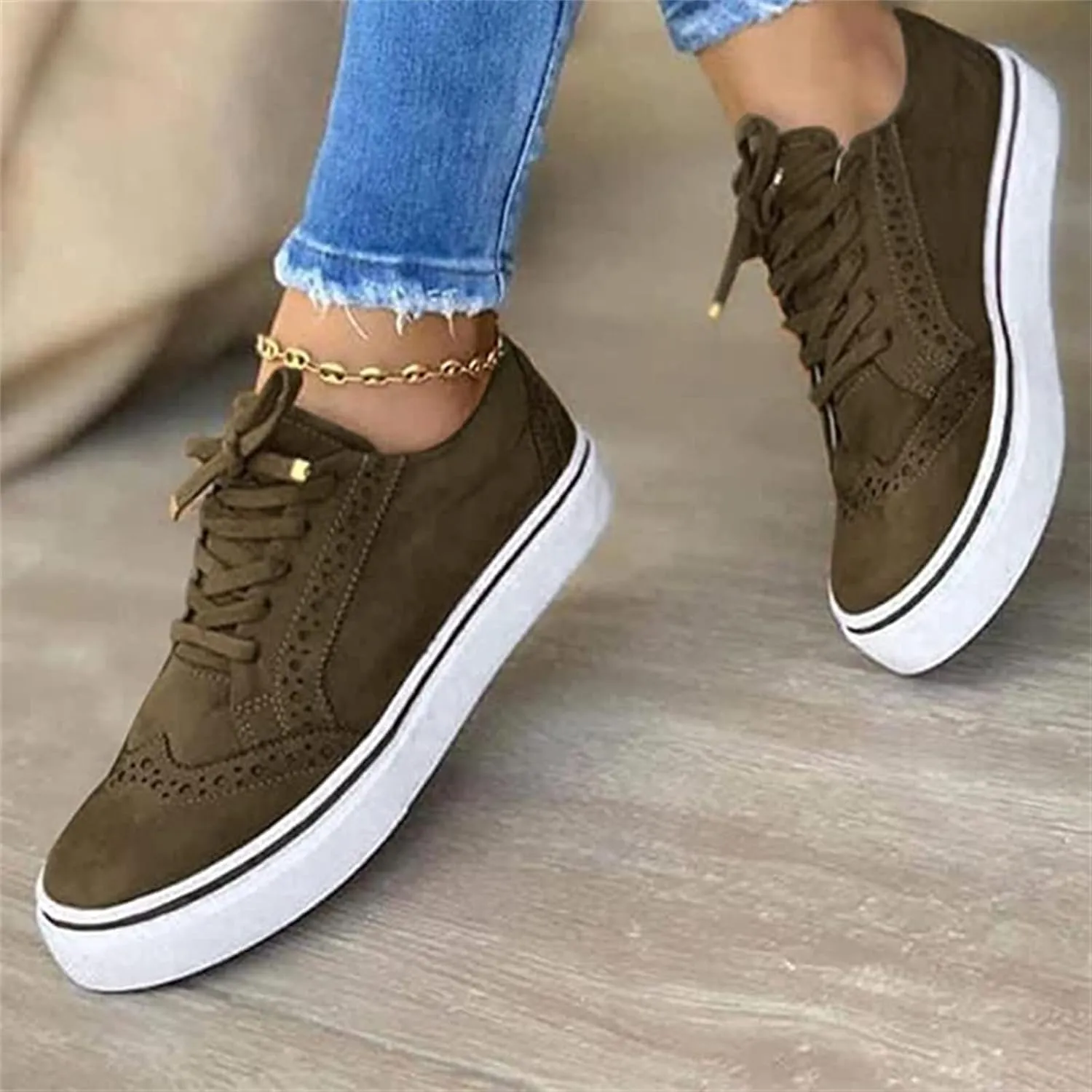 Lausiuoe Shoes For Women Dressy Flats Canvas Loafers Comfortable Casual Fashion Walking Classic Lightweight Slip On Sneakers