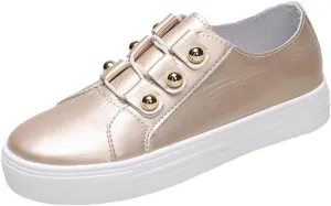 Lausiuoe Sneakers For Women Slip On Canvas Women's Fashion Canvas Shoes Round Toe Lightweight Non-Slip Flat Sneakers Classic Casual Fall Low Top Soft Comfort Breathable Slip On Walking Loafers