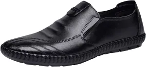 Mens Business Casual Shoes Wide Classical Style Leather Shoes for Men Mens Dress Shoes Loafers for Men Slip-Ons Casual