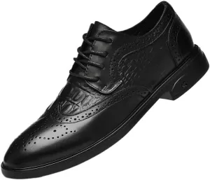 Men's Comfortable Business Casual Oxford Shoes Mens Retro Dressy Suit Tuxedo Shoes Non-Slip Softsole Weeding Prom Derby Shoes