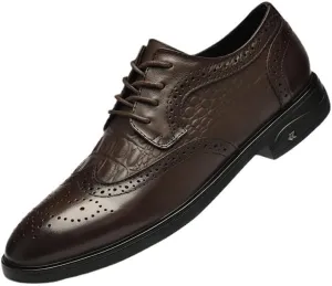 Men's Comfortable Business Casual Oxford Shoes Mens Retro Dressy Suit Tuxedo Shoes Non-Slip Softsole Weeding Prom Derby Shoes