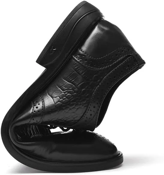 Men's Comfortable Business Casual Oxford Shoes Mens Retro Dressy Suit Tuxedo Shoes Non-Slip Softsole Weeding Prom Derby Shoes