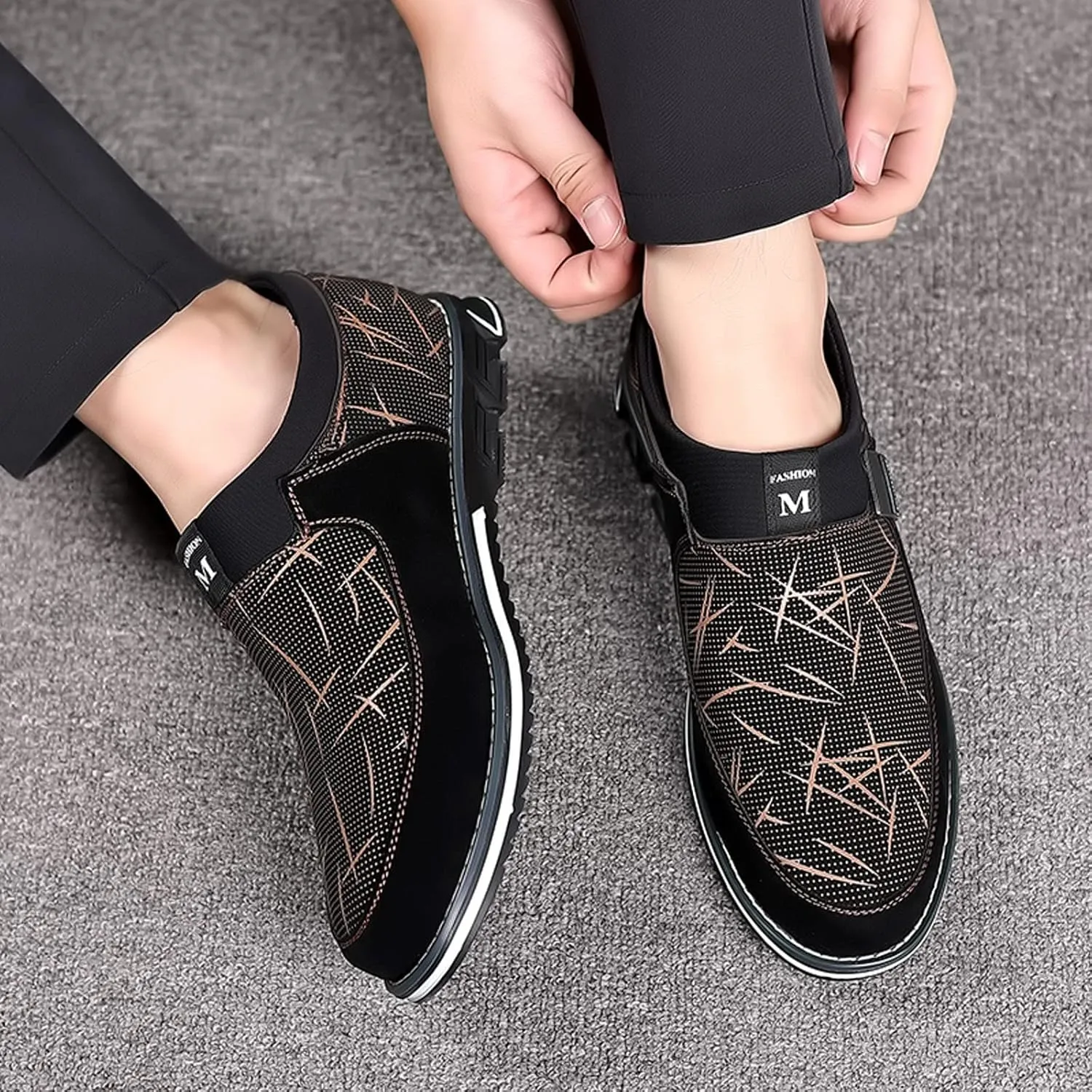 Men's Dress Shoe Size 13 Fashion Style Men's Breathable Comfortable Business Slip On Work Leisure Mens Business Shoes