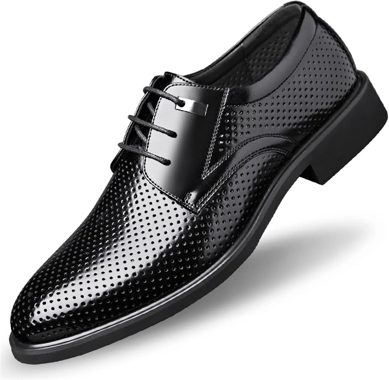 Men's Dress Shoes Brogue Oxfords Shoes Pointed Toe Derbys Shoes Non Slip Casual Business Work Formal Shoes for Men(8)