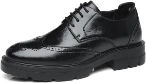 Men's Dress Shoes Casual Business Leather Derby Shoes Patent Leather Formal Oxford Shoes