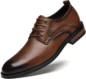 Men's Dress Shoes Casual Business Oxford Shoes Fashion Pointed Toe Comfort Derby Shoes for Men