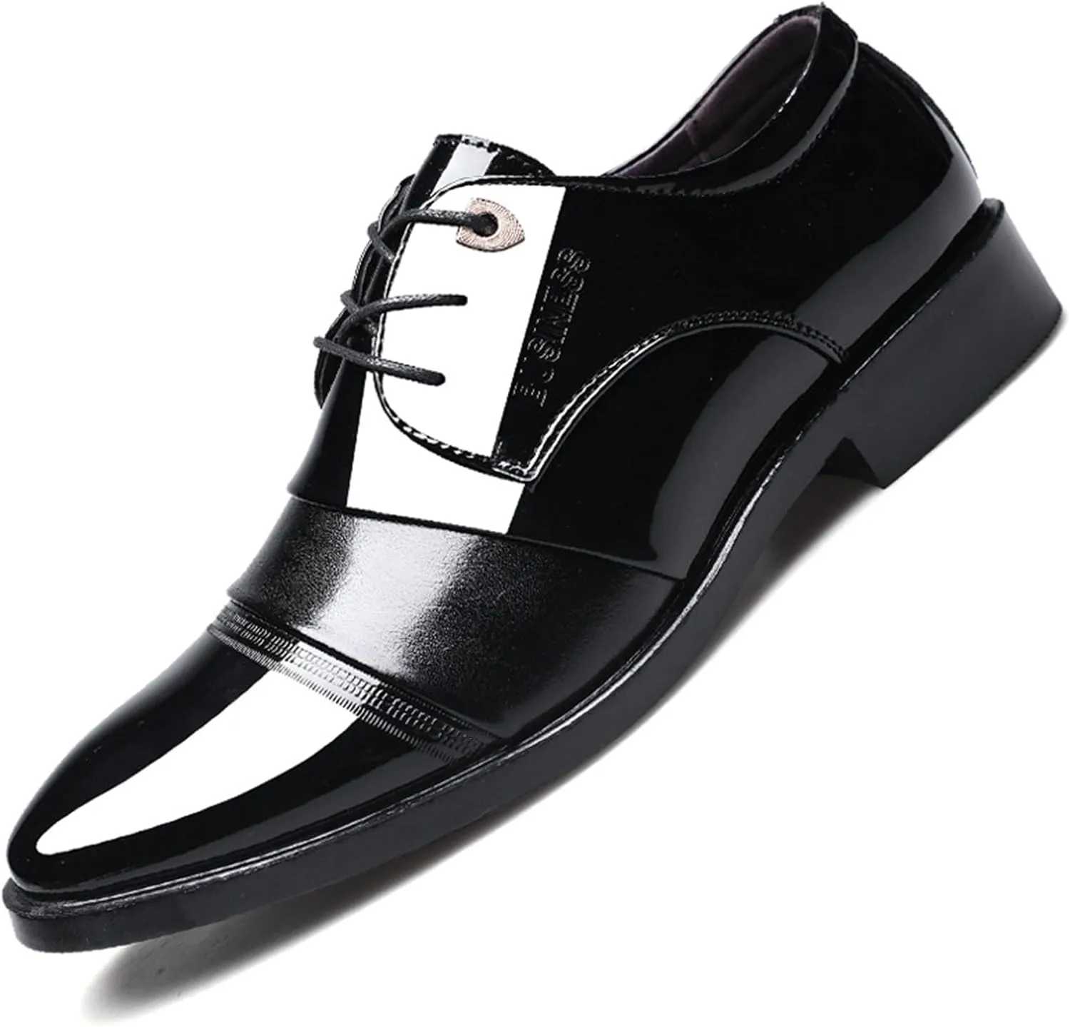 Men's Dress Shoes Fashion Patent Leather Oxfords Classic Lace-up Formal Tuxedo Shoes Business Wedding Derby Shoes