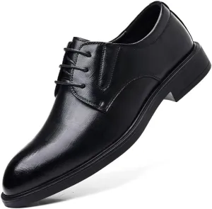 Men's Dress Shoes Men Classic Lace-up Formal Business Oxfords Shoes Men Genuine Leather Comfort Brogue Shoes