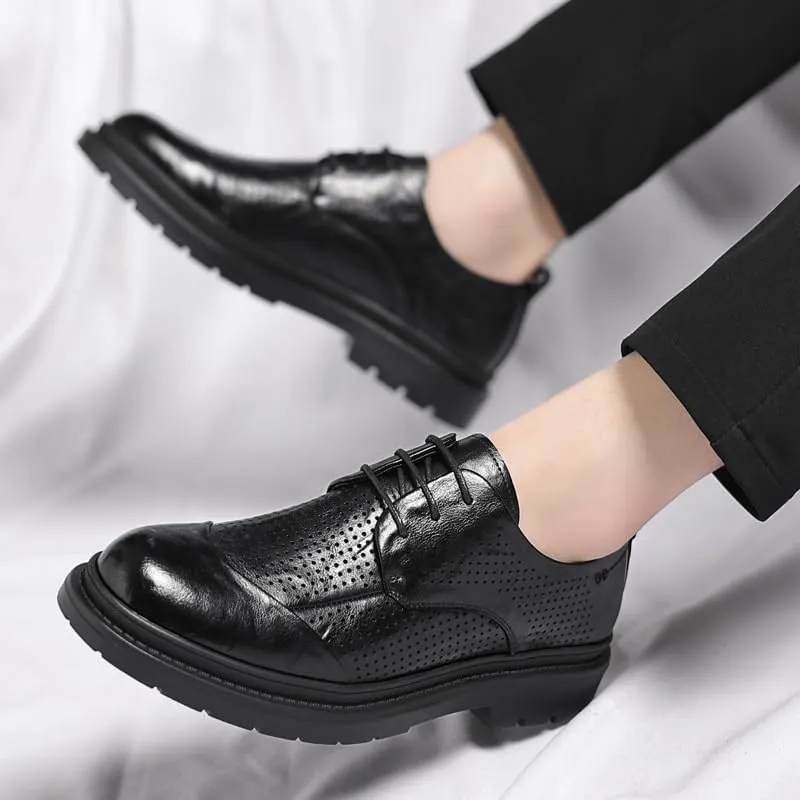 Men's Dress Shoes Men Classic Lace-up Formal Oxfords Lace Up Wedding Party Loafers for Men