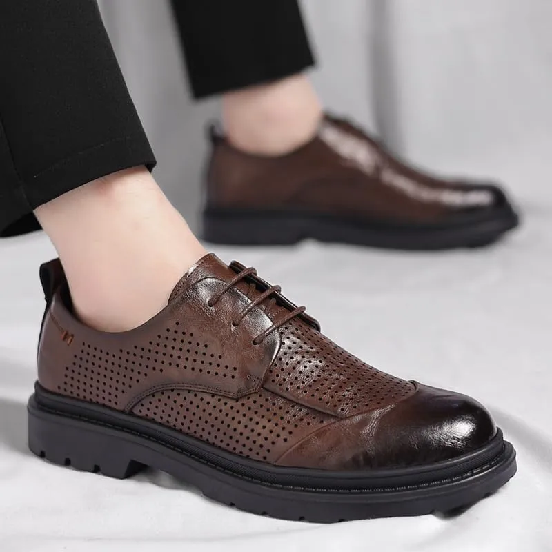 Men's Dress Shoes Men Classic Lace-up Formal Oxfords Lace Up Wedding Party Loafers for Men