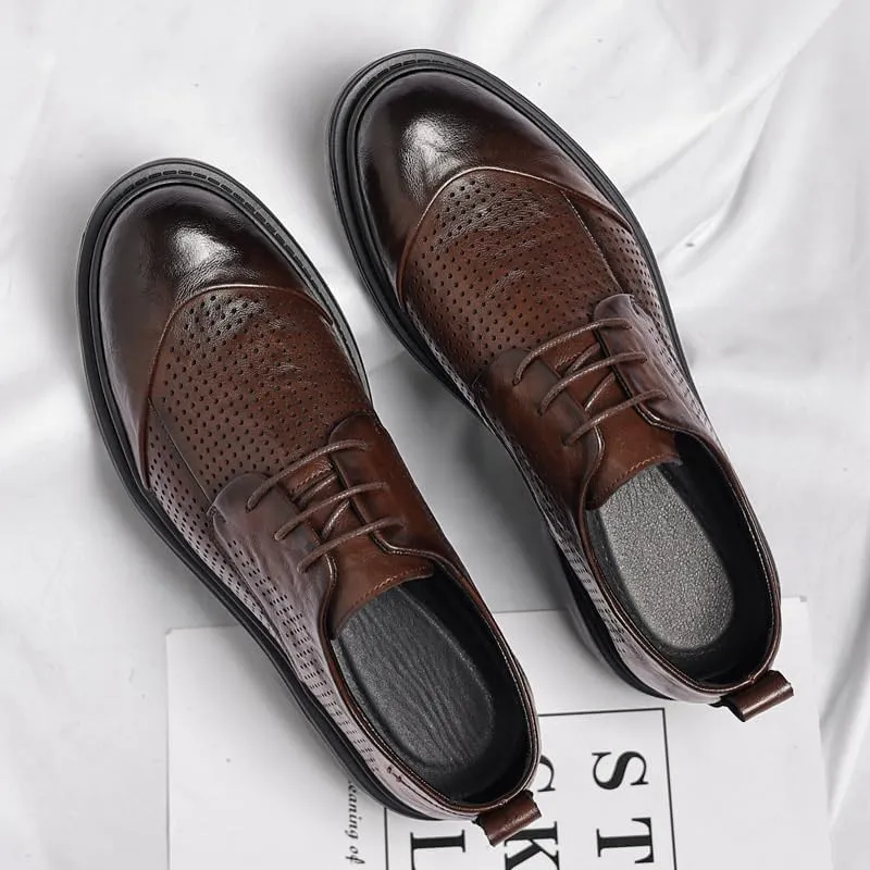 Men's Dress Shoes Men Classic Lace-up Formal Oxfords Lace Up Wedding Party Loafers for Men