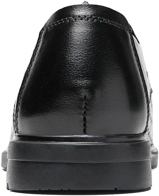 Men's Fashion Classic Pointed Toe Slip On Low Top Leather Dress Shoes Mens Breathable Comfortable Business Oxford Shoes Non-Slip Softsole Walking Oxford Shoes