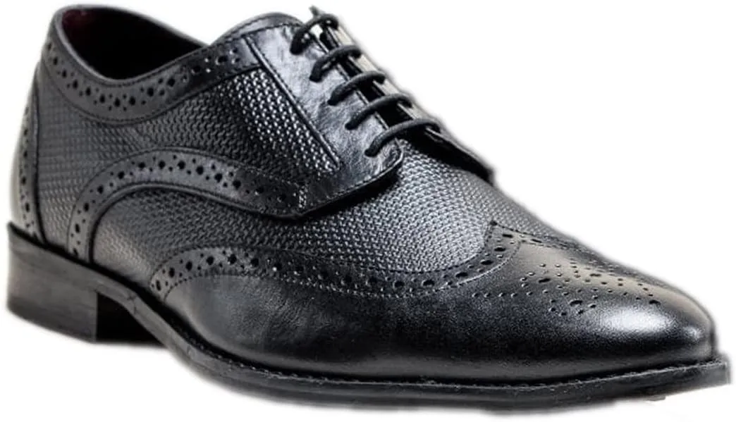 Mens Genuine Leather Brogues Lace Up Dress Shoes Formal Business Footwear