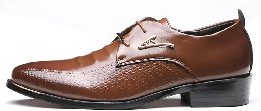 Men's Leather Lace-up Wedding Business Formal Dress Wingtips Brogue Shoes Oxfords Flats
