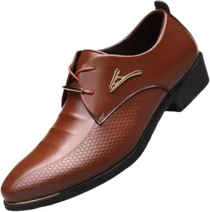 Men's Leather Lace-up Wedding Business Formal Dress Wingtips Brogue Shoes Oxfords Flats