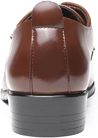 Men's Leather Lace-up Wedding Business Formal Dress Wingtips Brogue Shoes Oxfords Flats