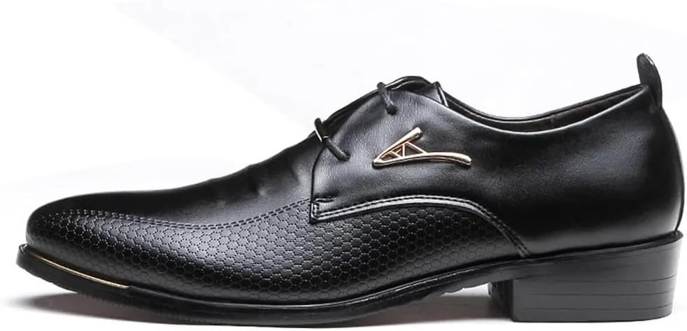 Men's Leather Lace-up Wedding Business Formal Dress Wingtips Brogue Shoes Oxfords Flats