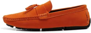 Mens Loafers Shoe Nubuck Leather Tassel Penny Driving Loafers Anti-Slip Lightweight Slip Resistant Casual Slip-ons