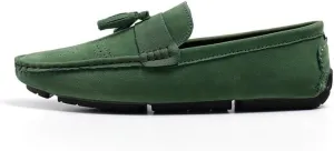 Mens Loafers Shoe Nubuck Leather Tassel Penny Driving Loafers Anti-Slip Lightweight Slip Resistant Casual Slip-ons